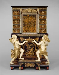 Gabinete sobre soporte con medallones después de Jean Varin, c.1675-80